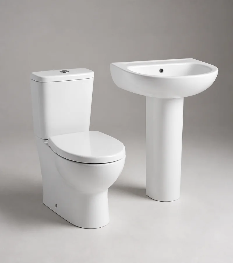 RAK Bathroom Set floor-standing toilet and wash basin